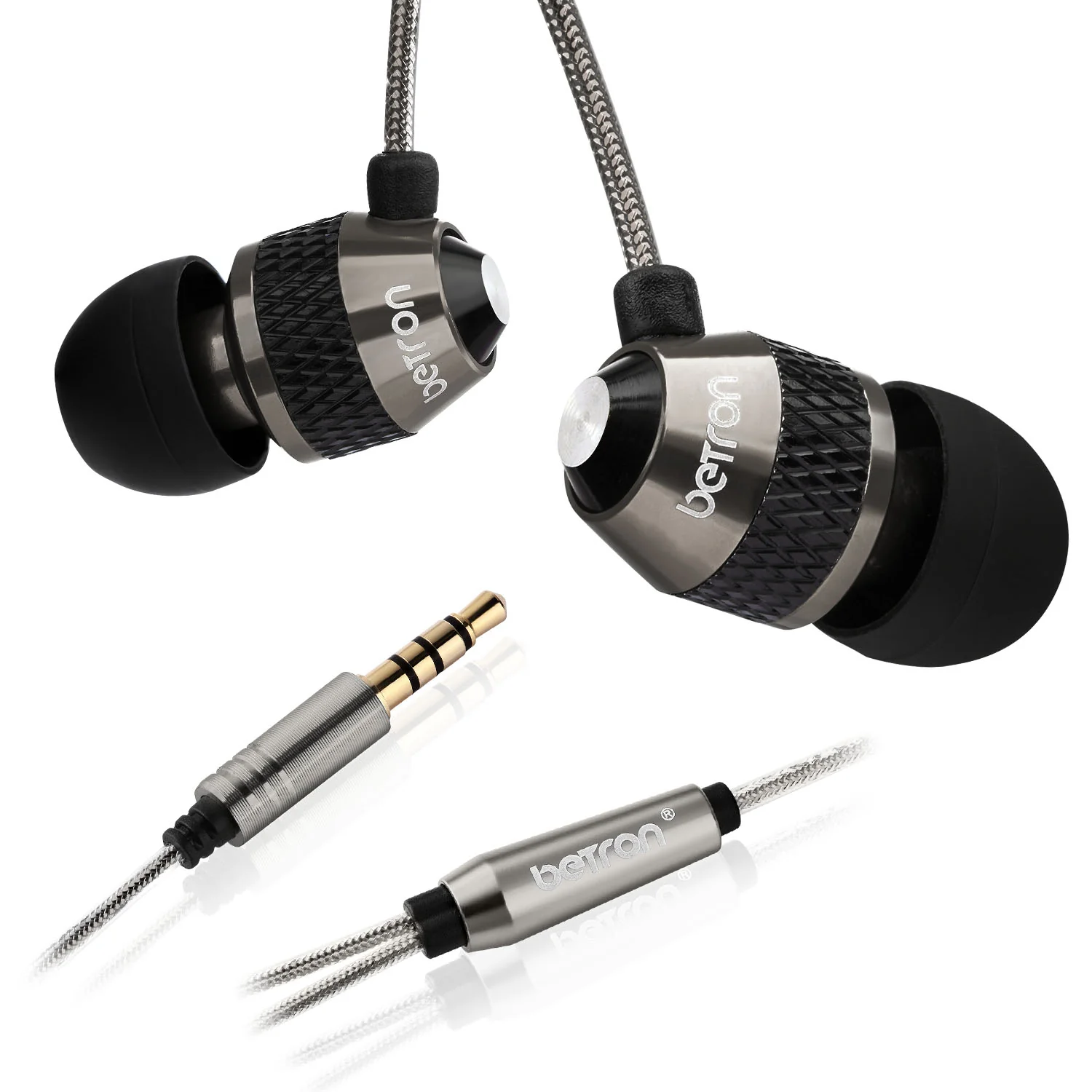Betron B25 Noise Isolating Earphones with Volume Control Microphone Powerful Bass iPhone Samsung - Image 10