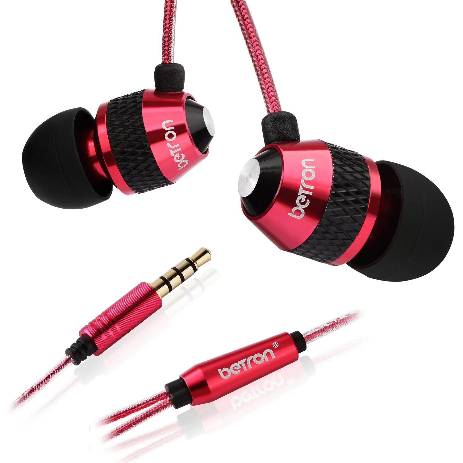 Betron B25 Noise Isolating Earphones with Volume Control Microphone Powerful Bass iPhone Samsung - Image 12