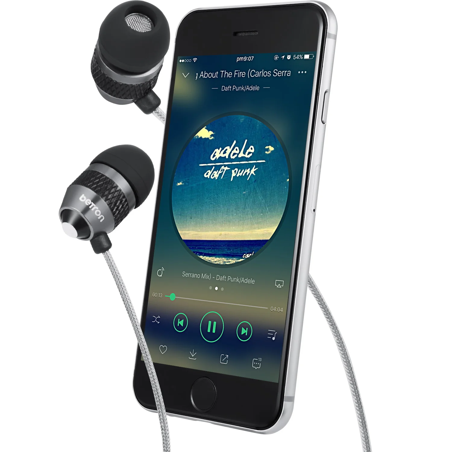 Betron B25 Noise Isolating Earphones with Volume Control Microphone Powerful Bass iPhone Samsung - Image 16