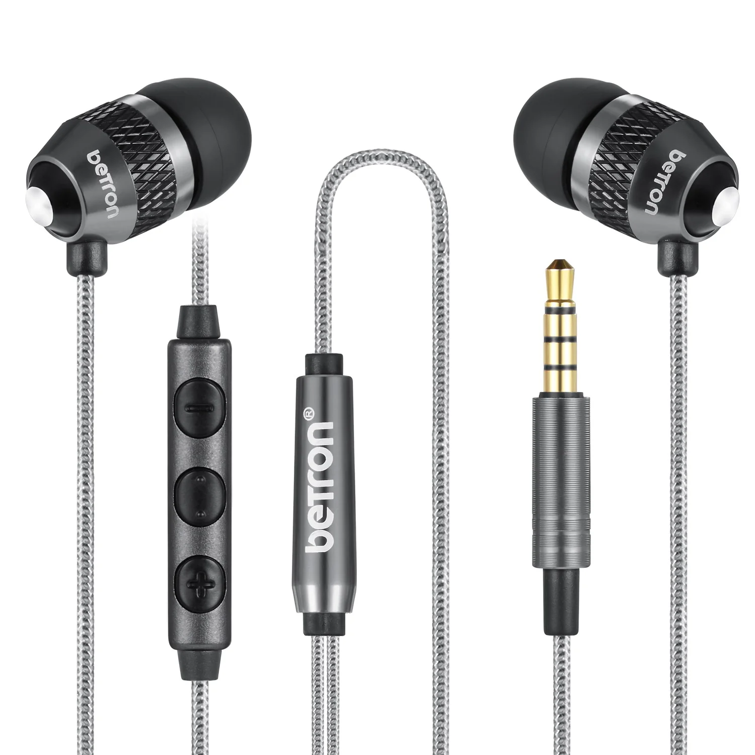 Betron B25 Noise Isolating Earphones with Volume Control Microphone Powerful Bass iPhone Samsung - Image 17
