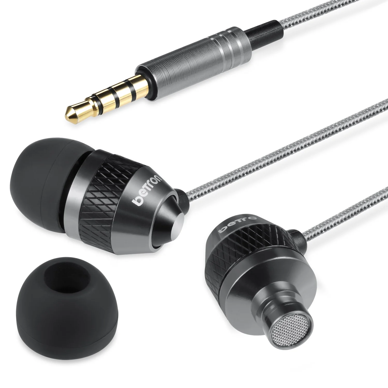 Betron B25 Noise Isolating Earphones with Volume Control Microphone Powerful Bass iPhone Samsung - Image 18