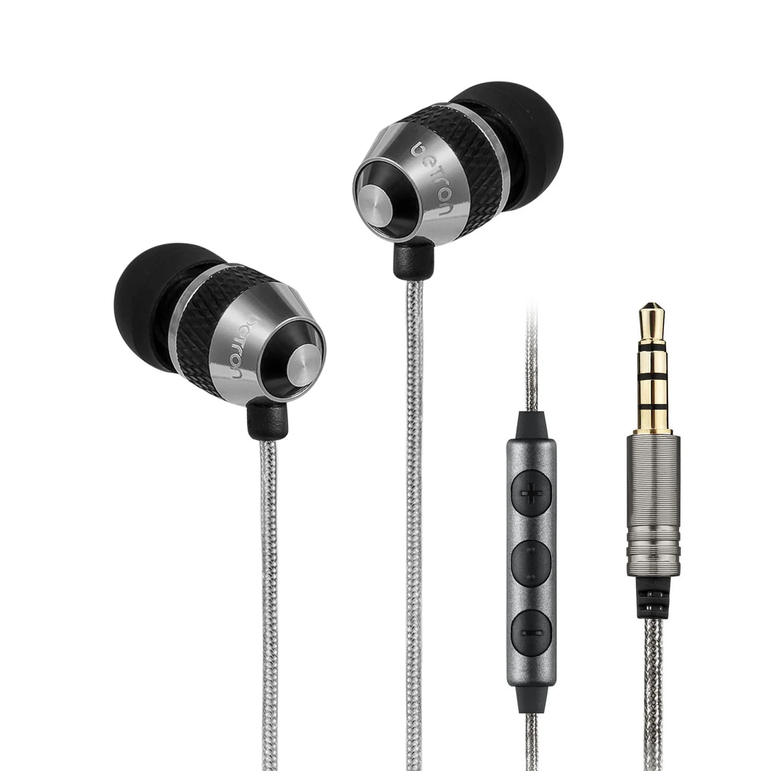 Betron B25 Noise Isolating Earphones with Volume Control Microphone Powerful Bass iPhone Samsung - Image 20
