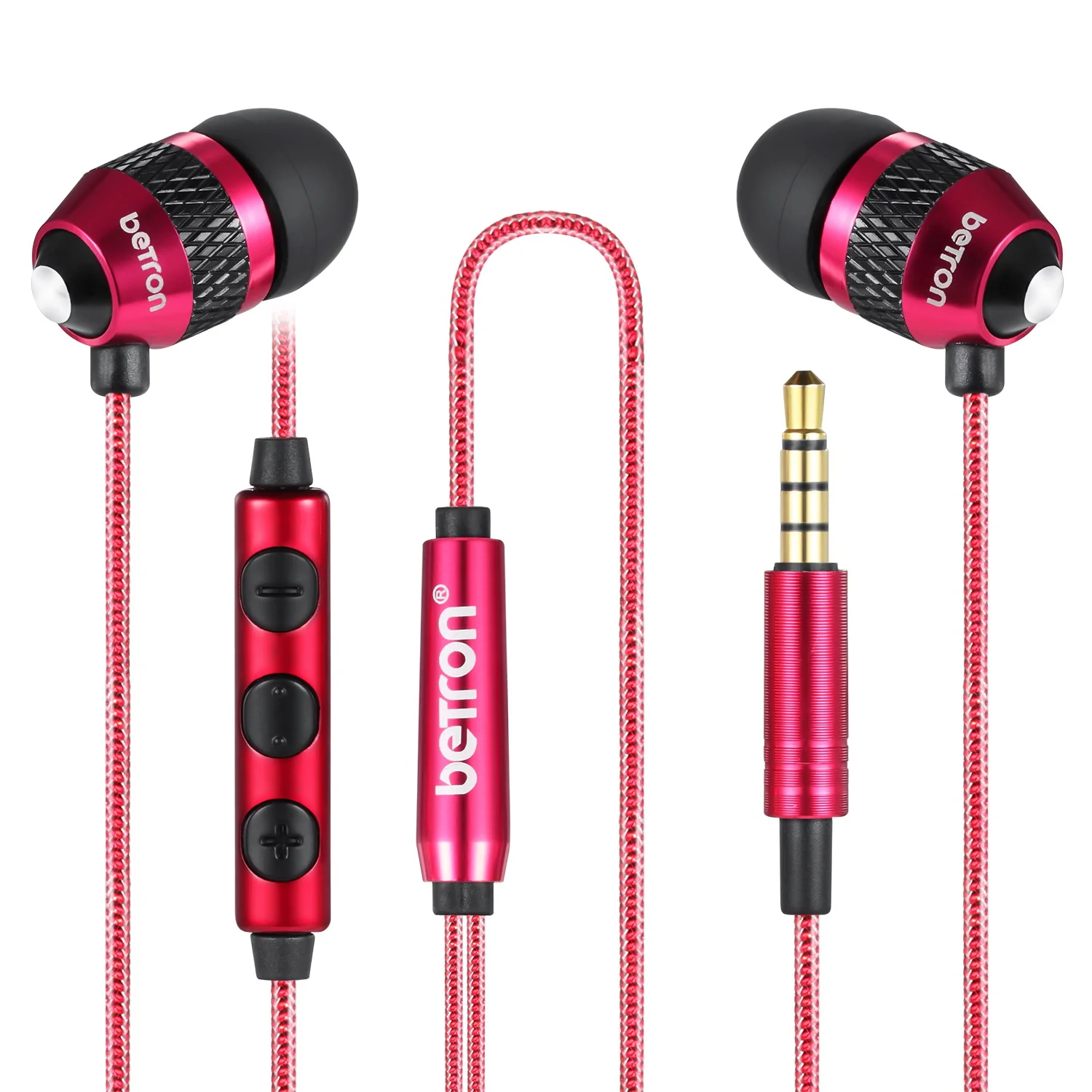 Betron B25 Noise Isolating Earphones with Volume Control Microphone Powerful Bass iPhone Samsung - Image 6