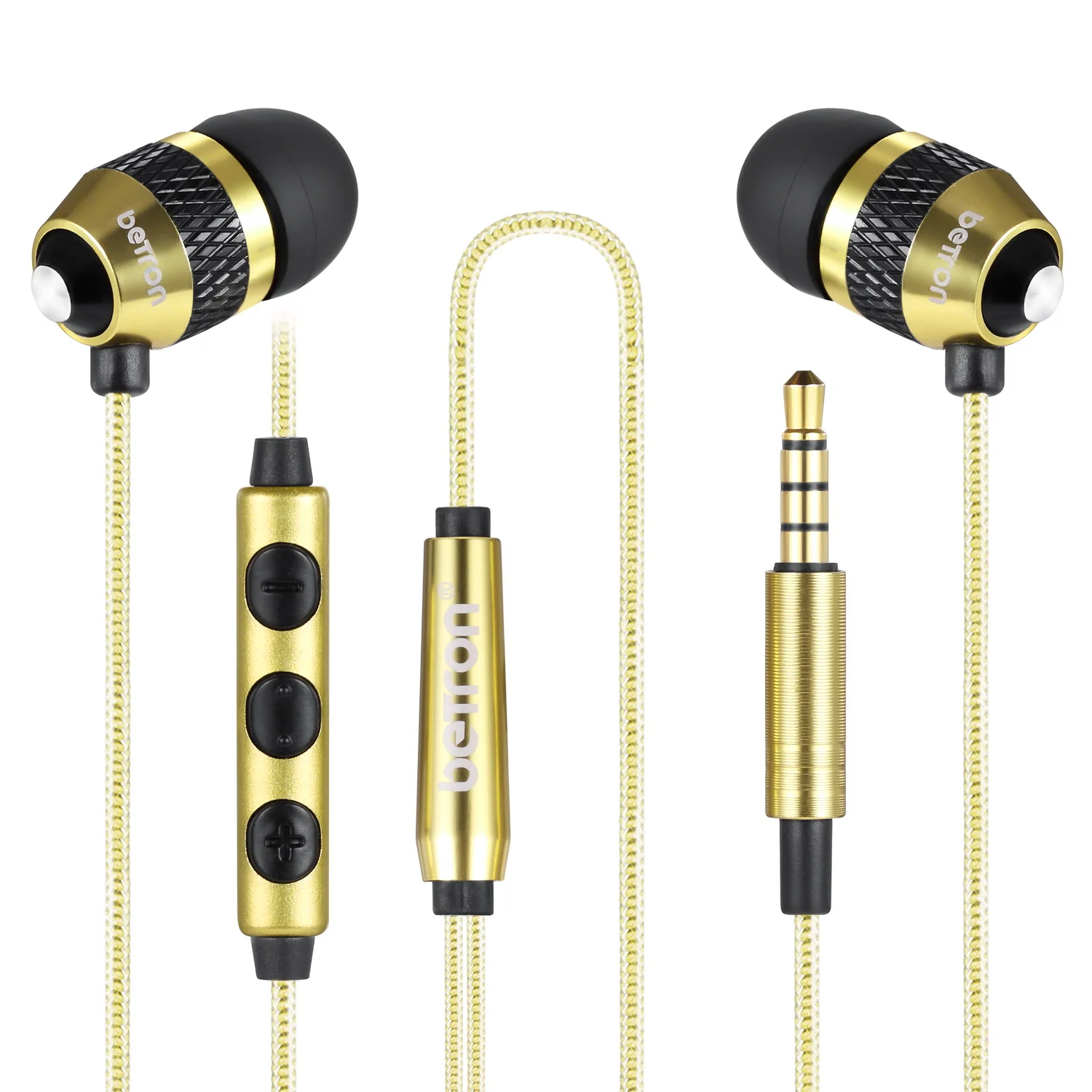Betron B25 Noise Isolating Earphones with Volume Control Microphone Powerful Bass iPhone Samsung - Image 9