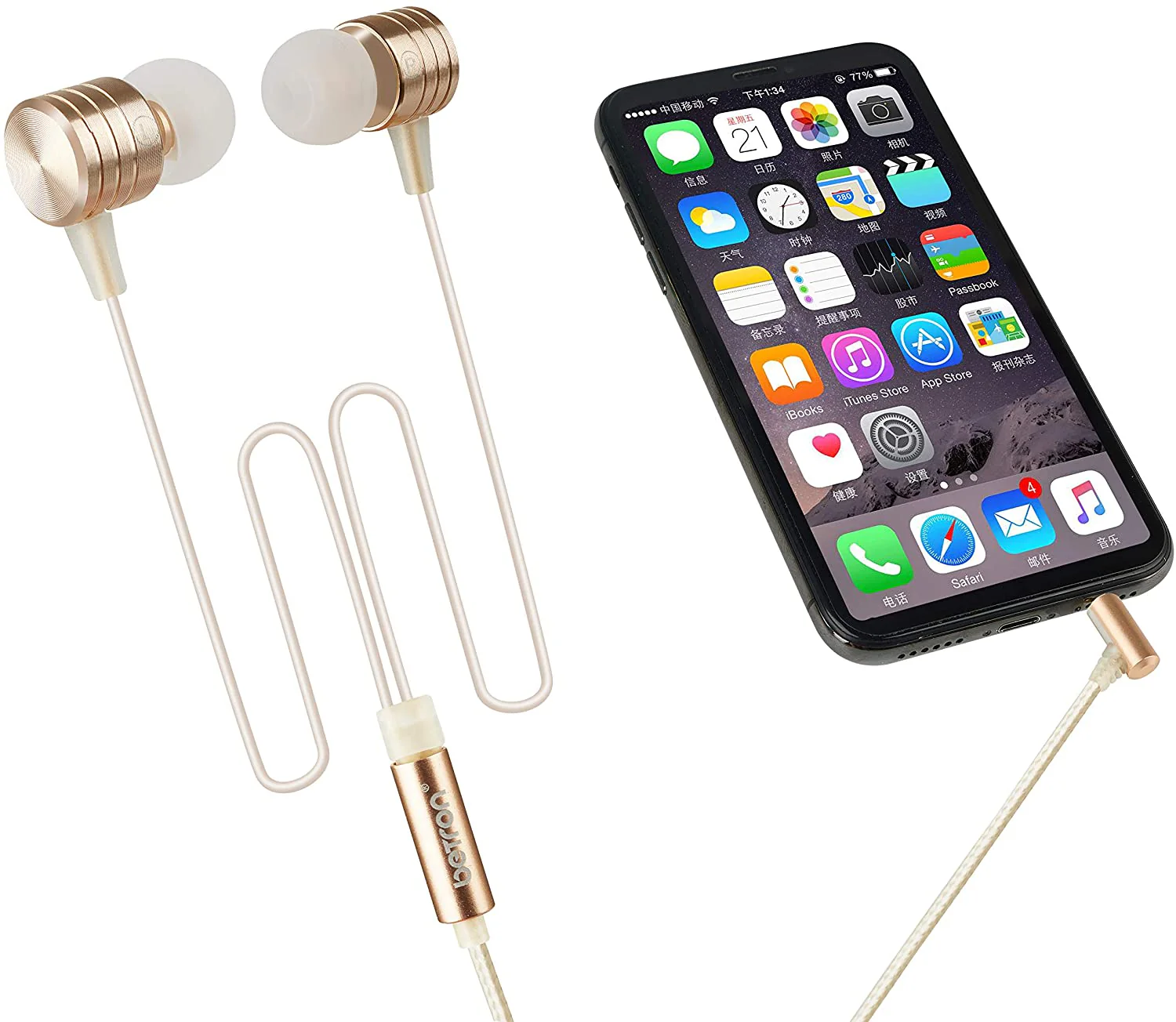 Betron B550s Earphones Noise Isolating Earbuds Heavy Deep Bass In Ear Headphone 3.5mm Audio Jack - Image 12
