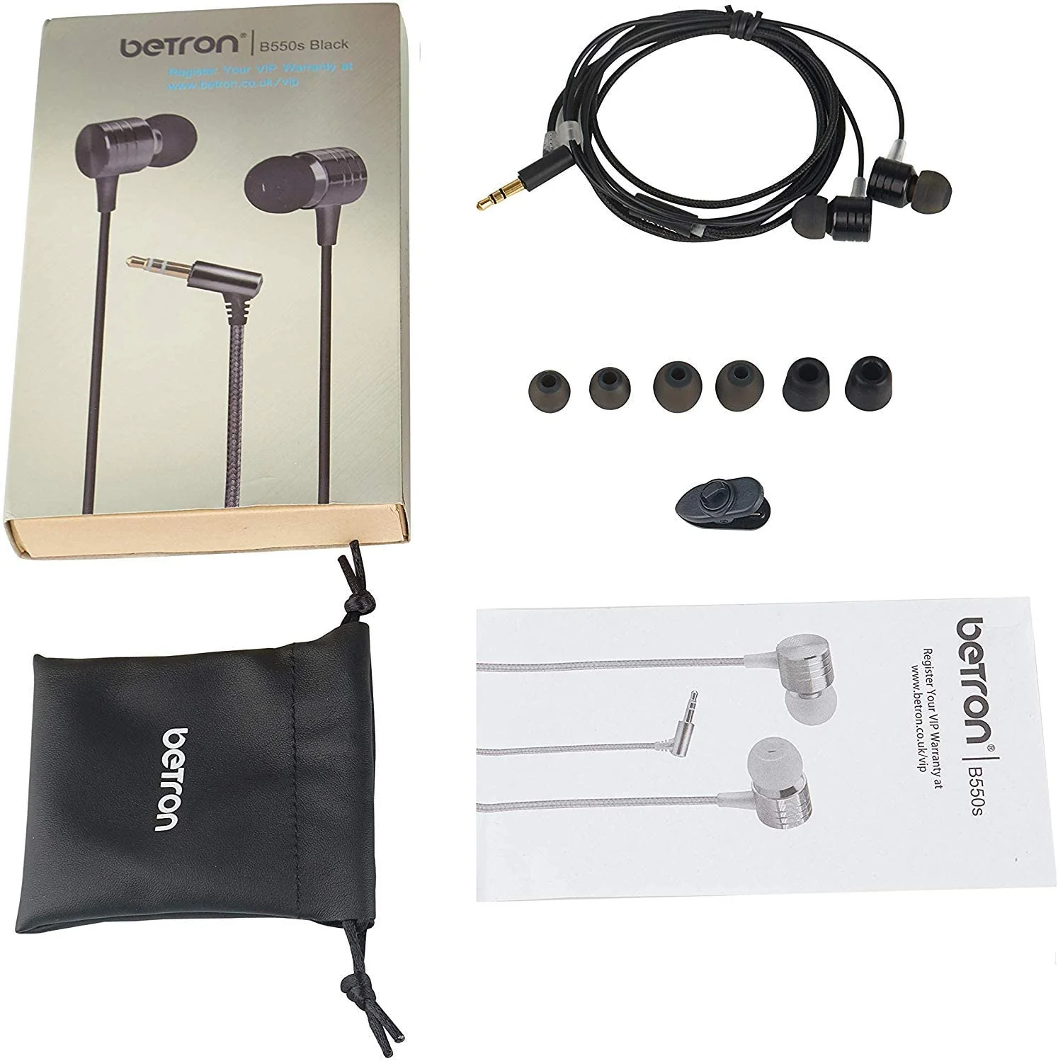 Betron B550s Earphones Noise Isolating Earbuds Heavy Deep Bass In Ear Headphone 3.5mm Audio Jack - Image 20