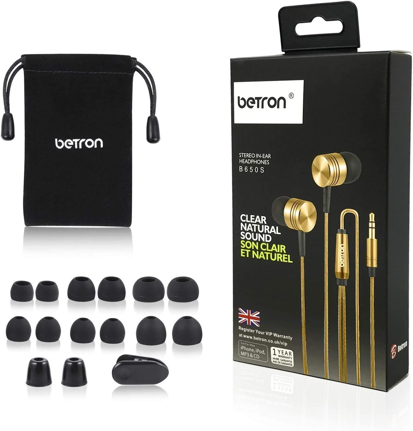 Betron B650 Earphones Noise Isolating In Ear Powerful Bass Sound High Definition for iPhone Samsung - Image 20