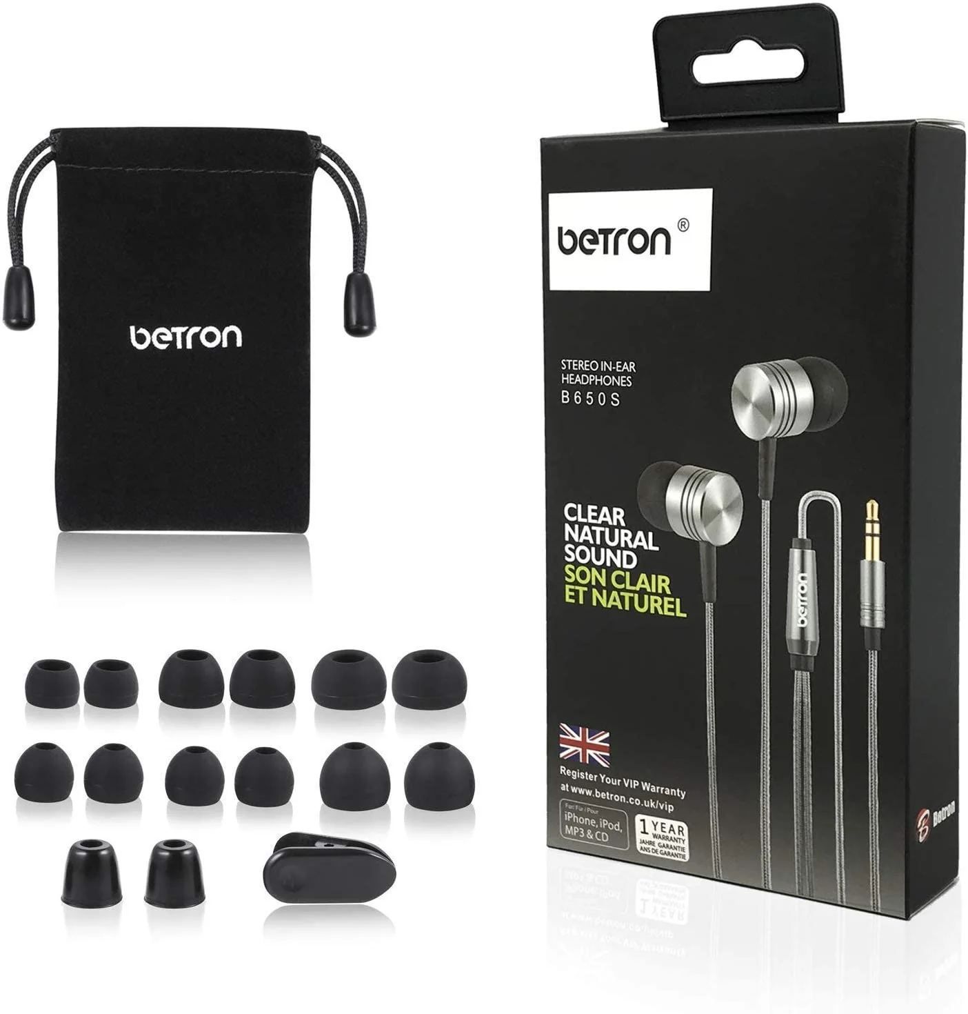 Betron B650 Earphones Noise Isolating In Ear Powerful Bass Sound High Definition for iPhone Samsung - Image 21