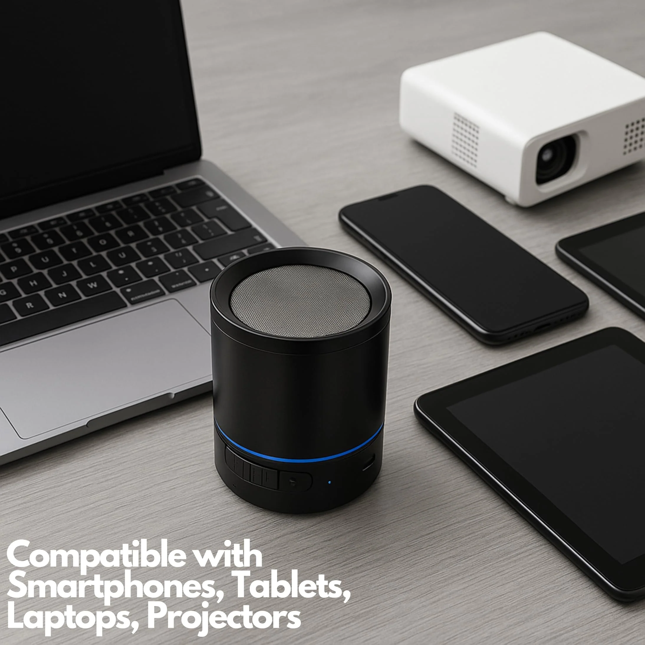 Betron Portable Small Bluetooth Speaker Wireless with Aux for Travel Home iPhone Samsung Phone Tablet Built-In Microphone Rechargeable - Image 5