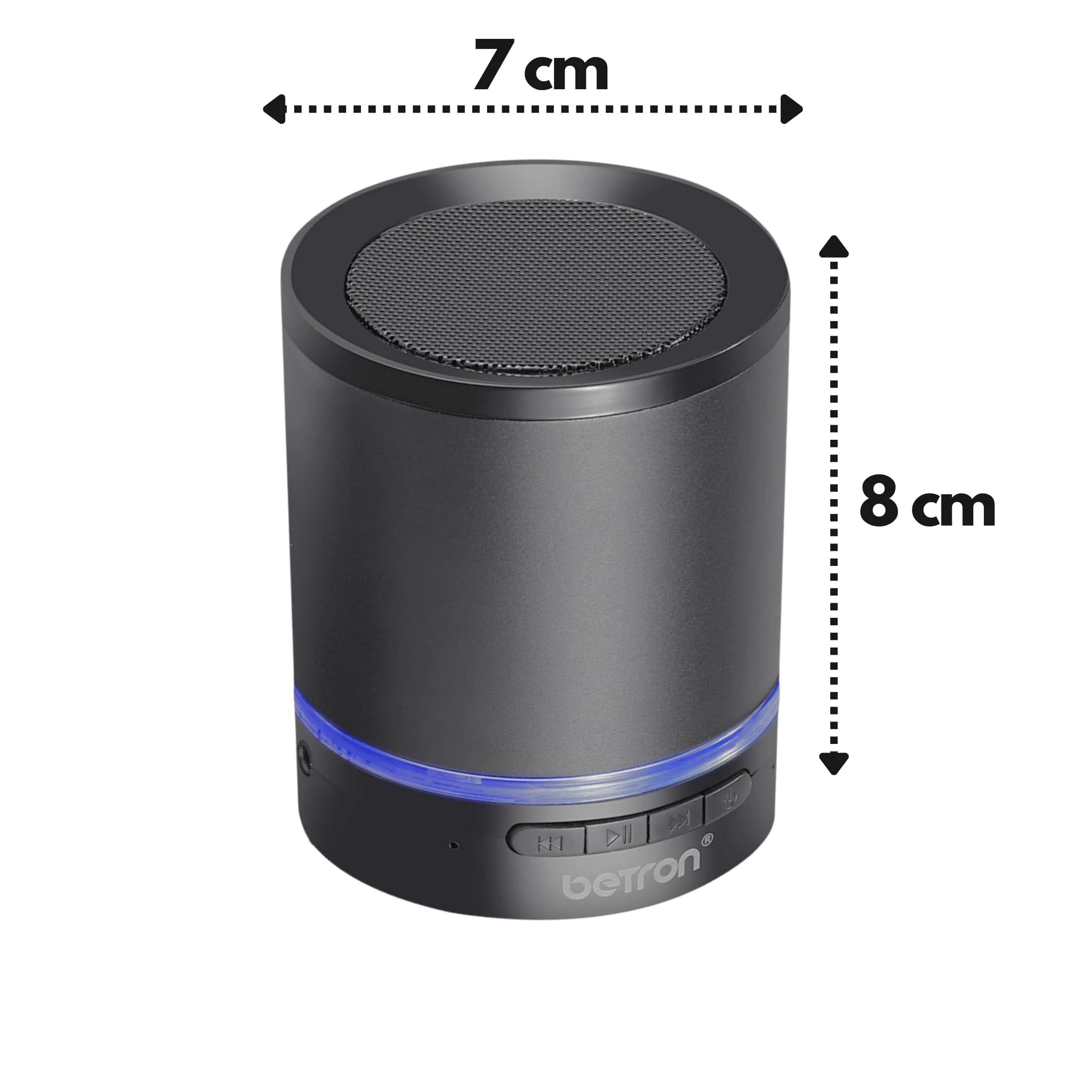 Betron Portable Small Bluetooth Speaker Wireless with Aux for Travel Home iPhone Samsung Phone Tablet Built-In Microphone Rechargeable - Image 8