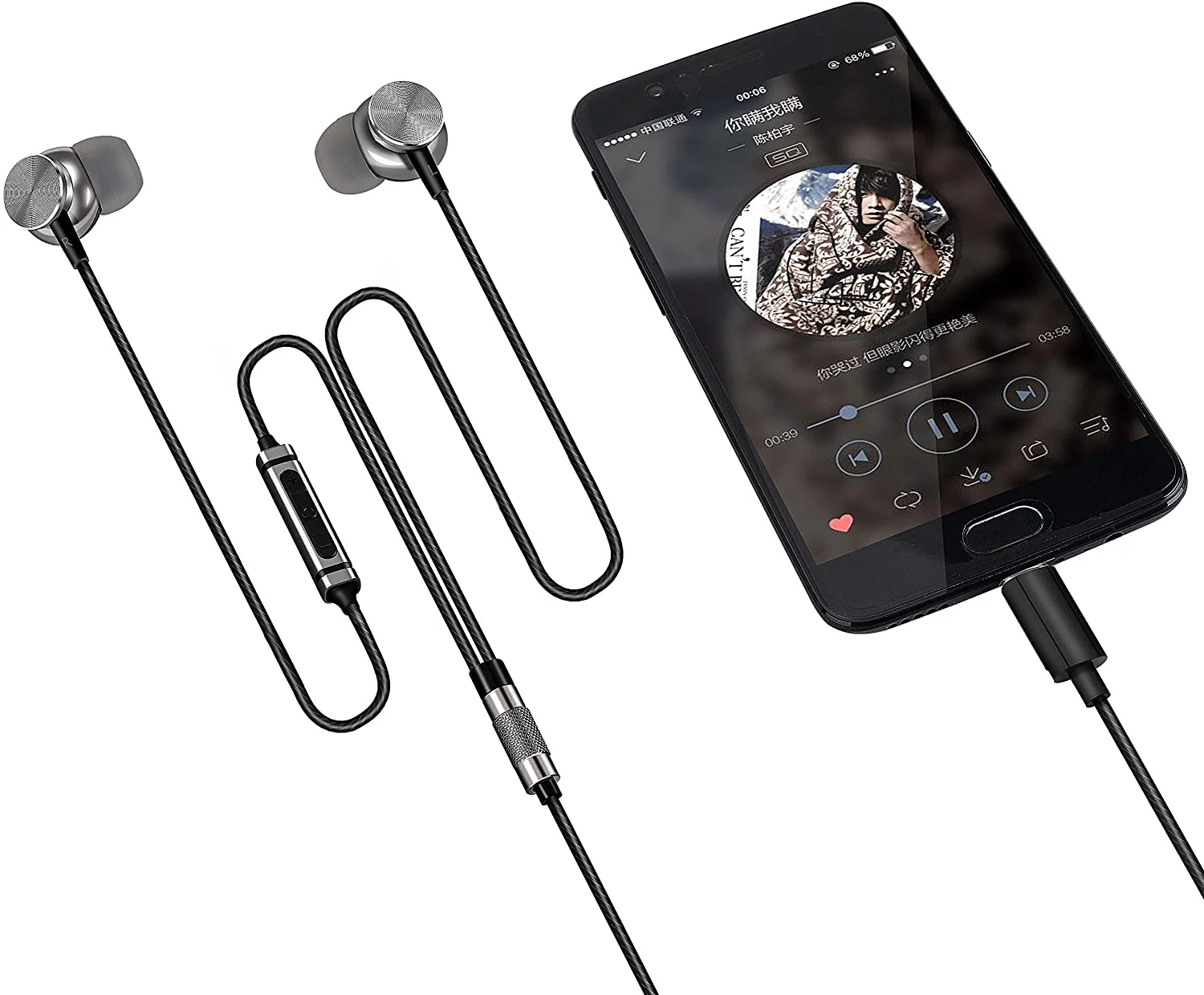USB Type-C Wired Earphones with Microphone Betron BS10C Noise Isolating in Ear Headphones, Bass Driven Sound, Compatible with Samsung Cell Phones - Image 3