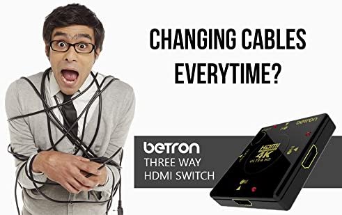 Betron HDMI Mini Switch Box 3 Port HDMI Switcher Plug Play Supports 4K 3D 1080P HD Ideal for Sky PS4 - Image 7