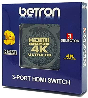 Betron HDMI Mini Switch Box 3 Port HDMI Switcher Plug Play Supports 4K 3D 1080P HD Ideal for Sky PS4 - Image 8