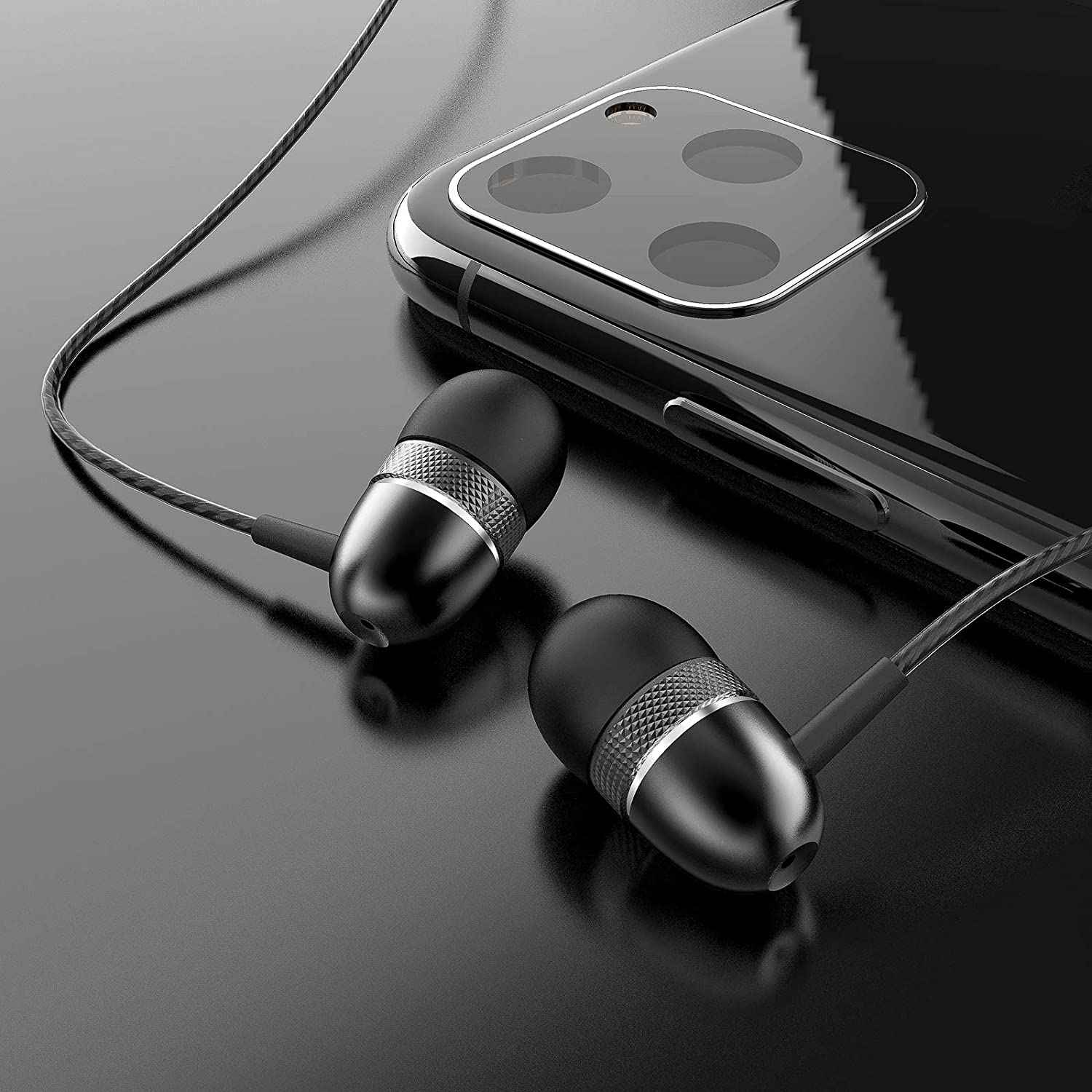 Betron In Earphones Wired Headphones with Microphone 3.5mm Jack Silicone Ear Bud Tangle-Free Cord for Tablets Computers Laptops Smartphones iPad iPod - Image 8