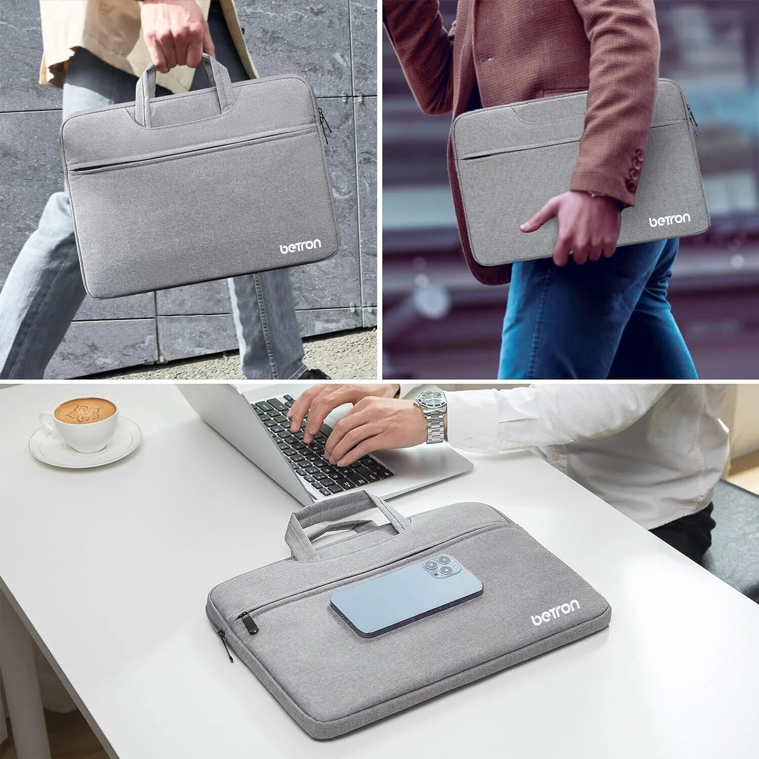 Betron Laptop Sleeve Case, Water Resistant 15 inch Laptop Bag - Image 8