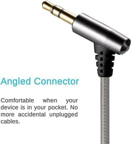 Betron Nylon Braided Premium 3.5mm Auxiliary Aux Cable with Microphone Audio Jack Cord Line - Image 6