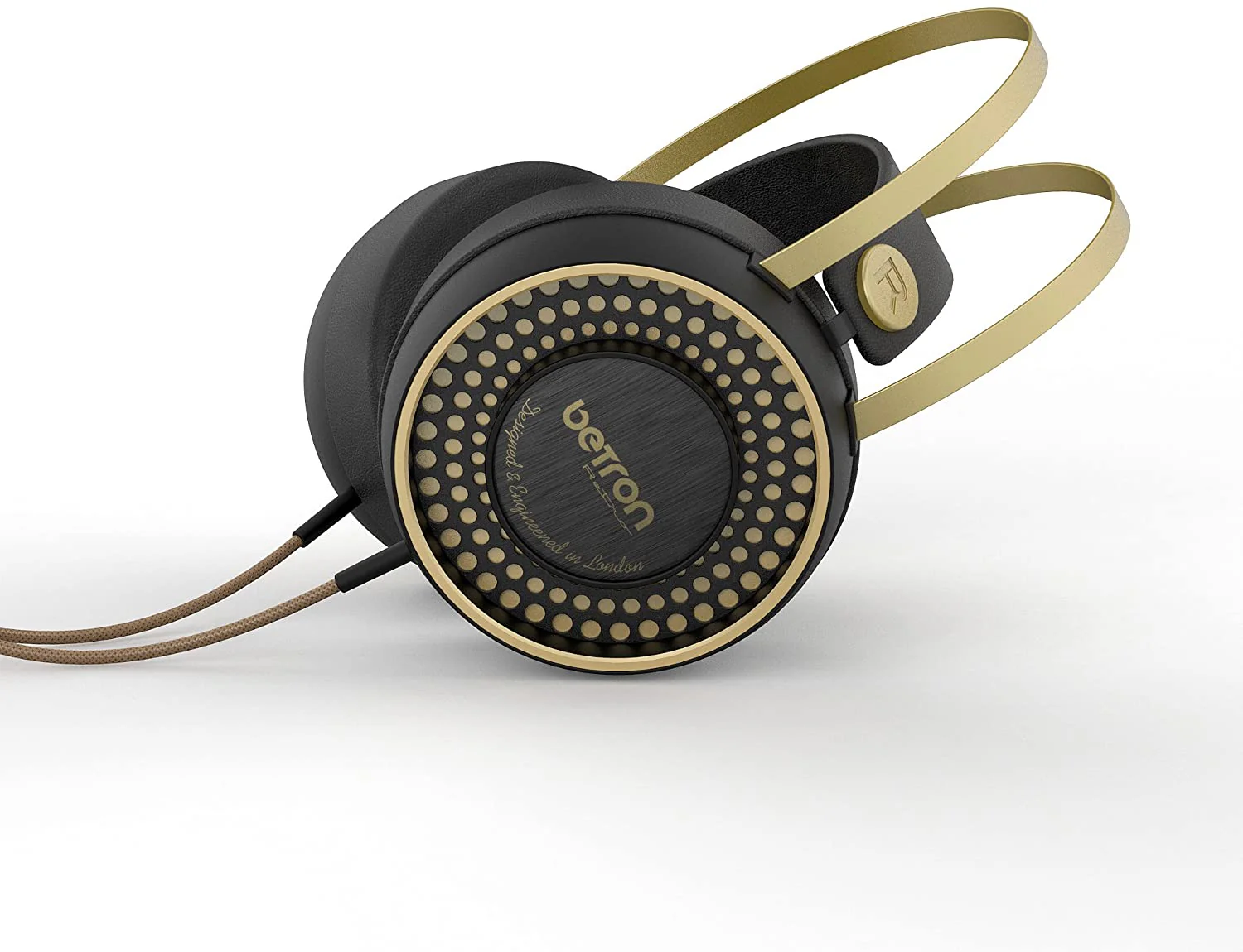 Betron Retro Over Ear Headphones Noise Isolating Bass Driven Sound Self Adjusting Headband - Image 4