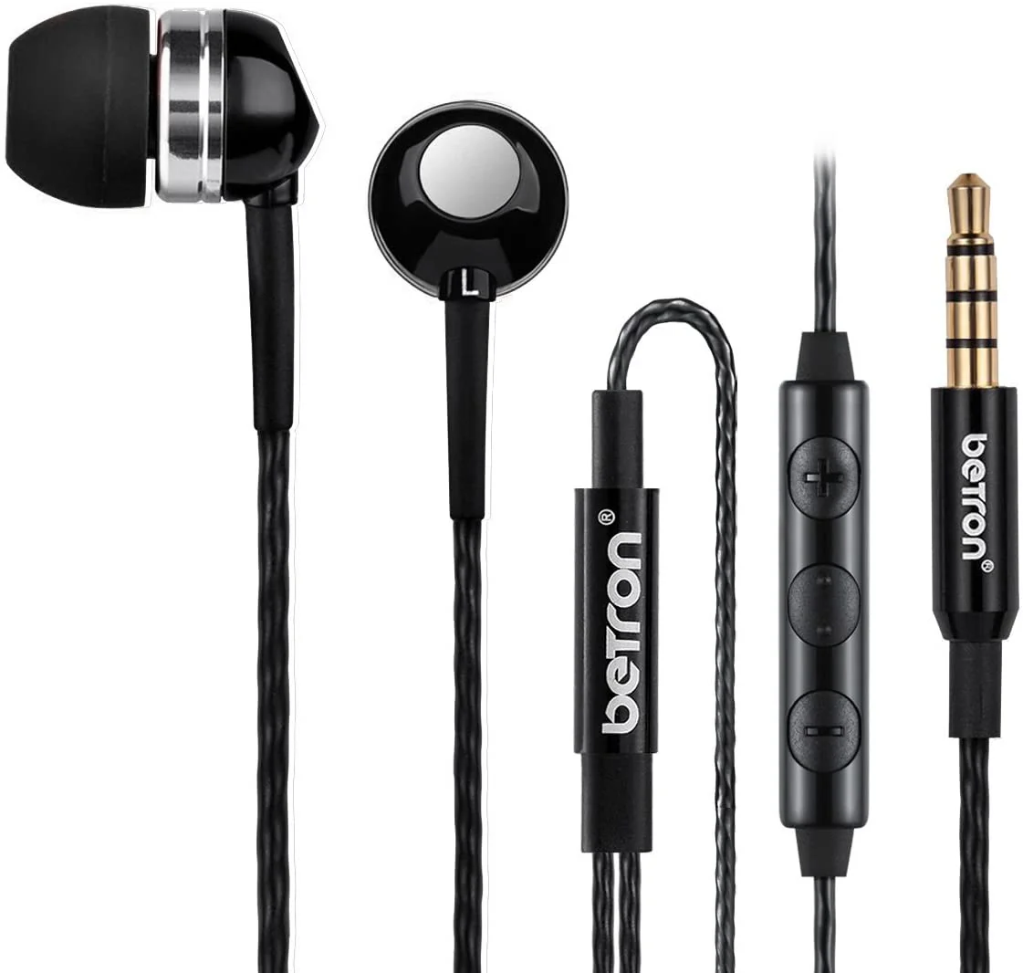 Betron RK300 Earphone with Volume Control and Mic, Noise Isolating and Powerful Bass, Compatible with iPhone, iPad, MP3 Players, and Android Devices - Image 2