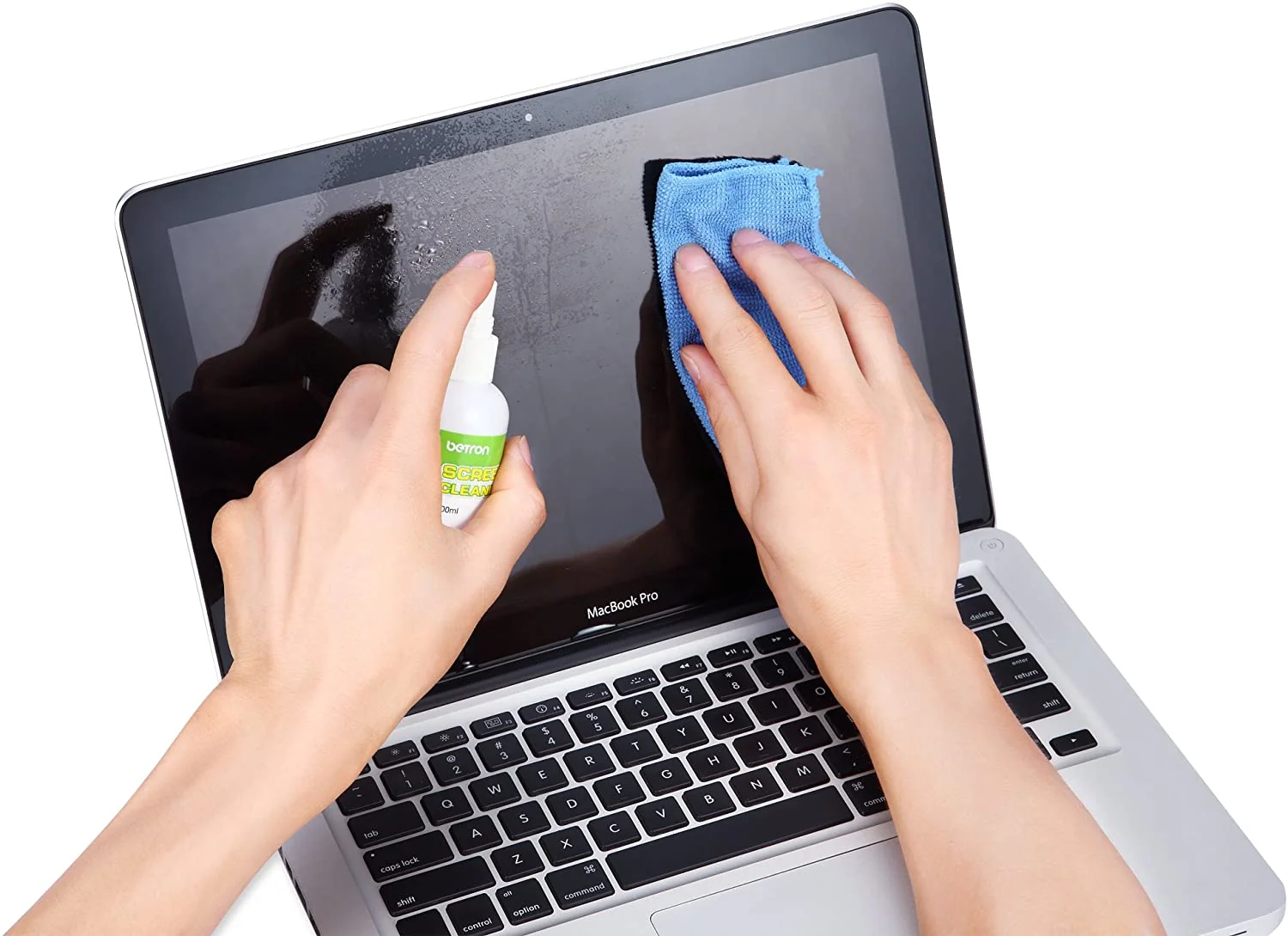 Betron Screen Cleaner 100ml Cleaning Brush and Fine Microfibre Towel for PC, LCD, LED, TFT, HD TV's - Image 3
