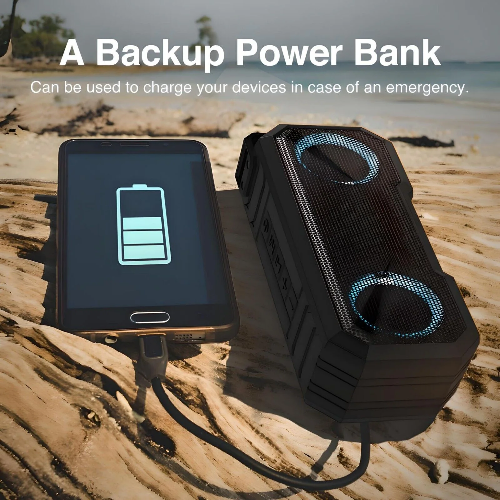 Betron Speaker, Stereo Sound, Waterproof Bluetooth Speaker Wireless Connection - Image 4