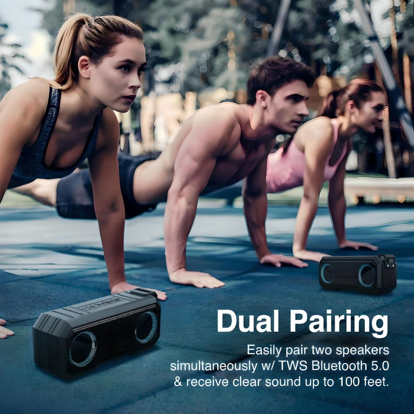 Betron Speaker, Stereo Sound, Waterproof Bluetooth Speaker Wireless Connection - Image 6