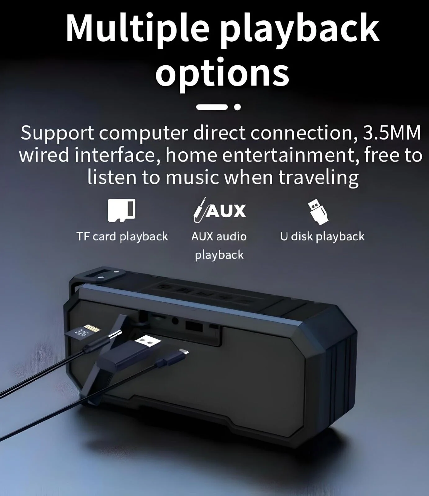 Betron Speaker, Stereo Sound, Waterproof Bluetooth Speaker Wireless Connection - Image 7