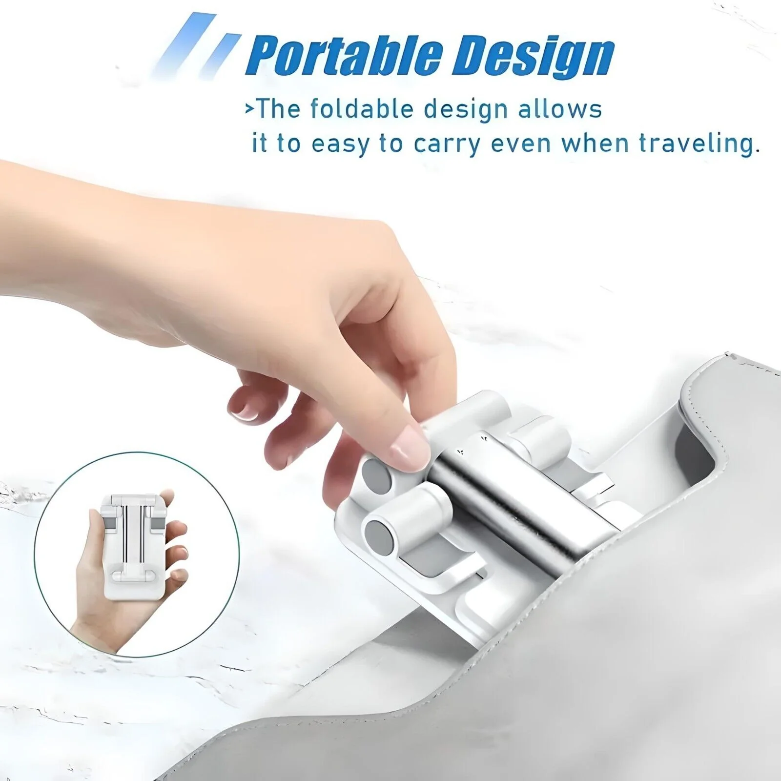Betron Universal Phone Stand, Height Adjustable Holder, Foldable Cradle Dock - Image 10