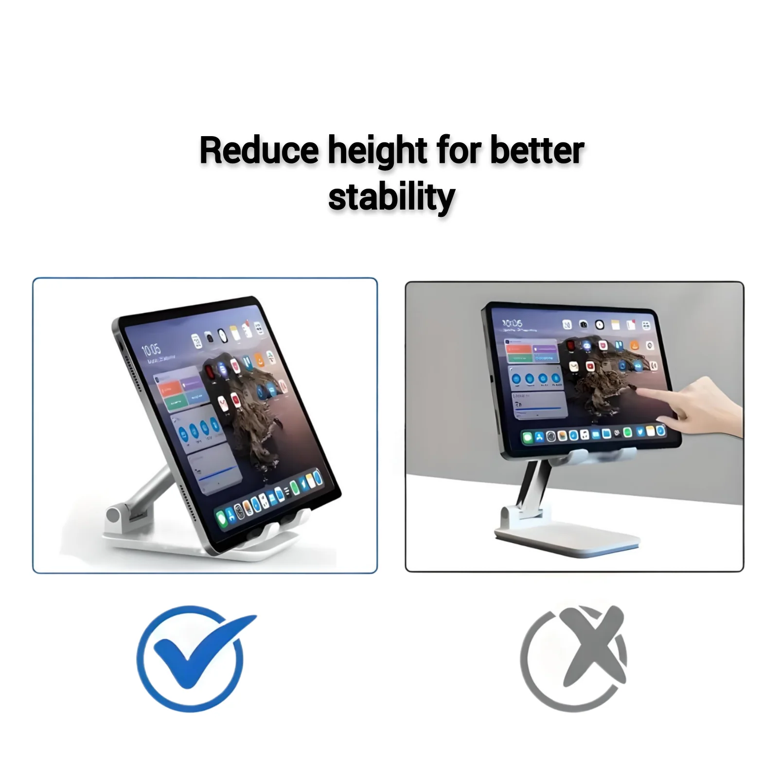 Betron Universal Phone Stand, Height Adjustable Holder, Foldable Cradle Dock - Image 5