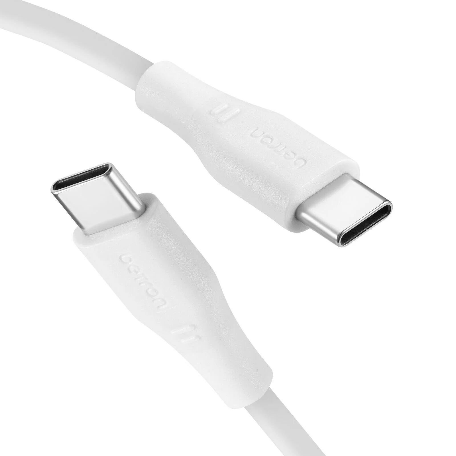Betron USB-C To Type C Cable, Fast Charge Data Transfer Heavy Duty - 0.5 m, 1 m, 2 m, Black or White - Image 2