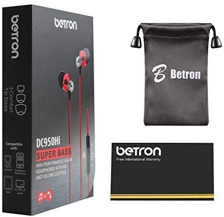 Betron DC950HI Earphone Micrphone Remote Control Powerful Bass Noise Isolating Replaceable Earbuds - Image 11