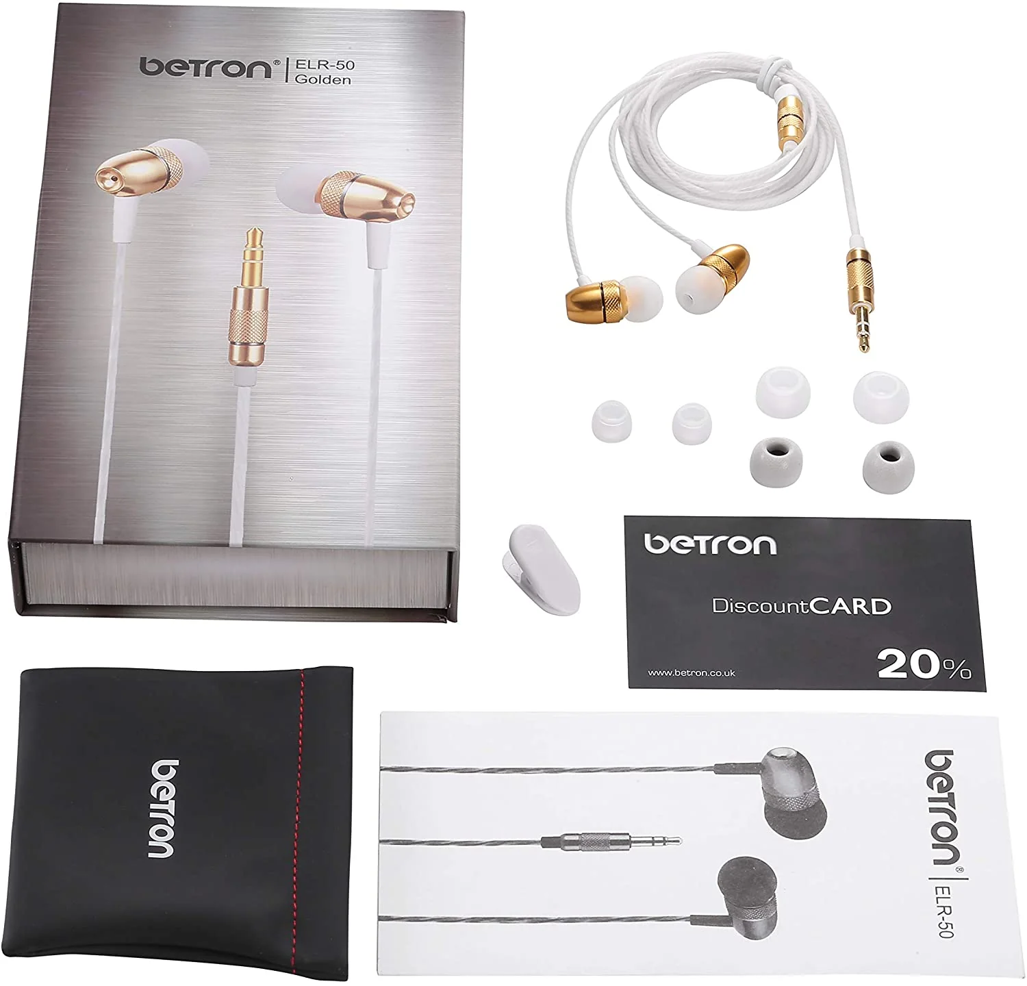 Betron ELR50 Noise Isolating Earphones Enhanced Bass Sound Compatible with iPhone iPad Samsung - Image 11