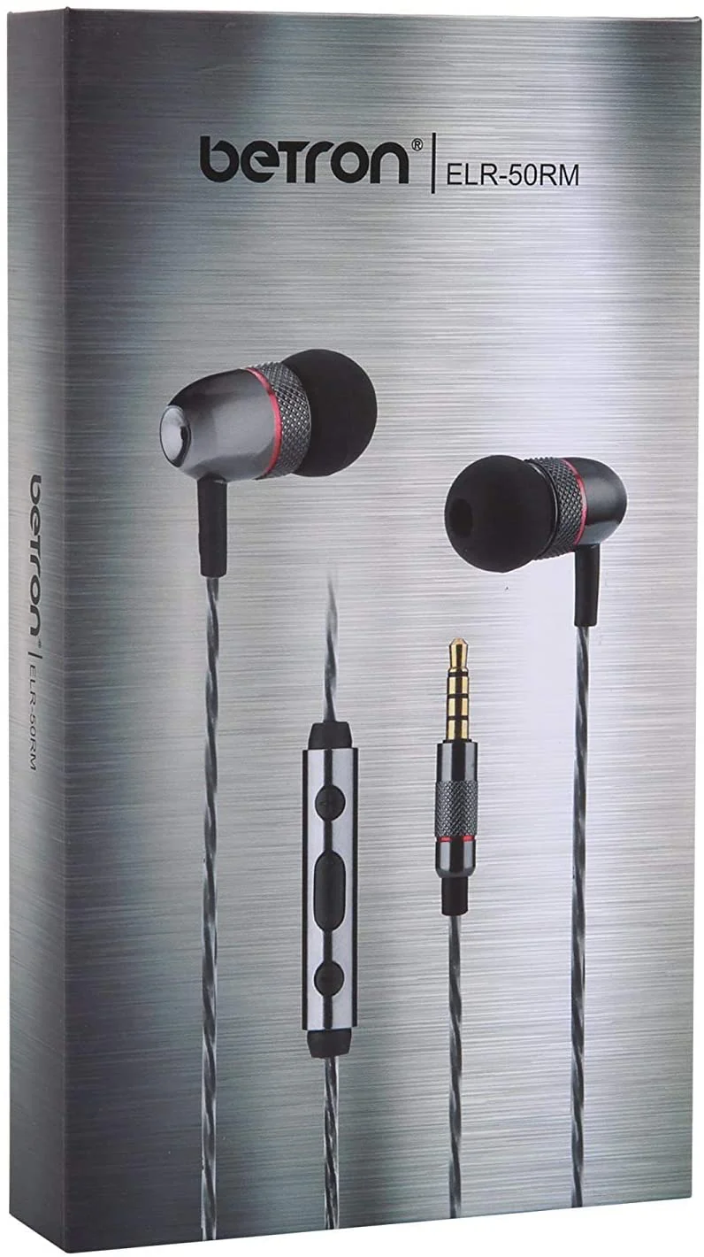 Betron ELR50 Earphones in Ear with Microphone Remote Control Including Carry Case 6 Silicon Ear Buds - Image 17