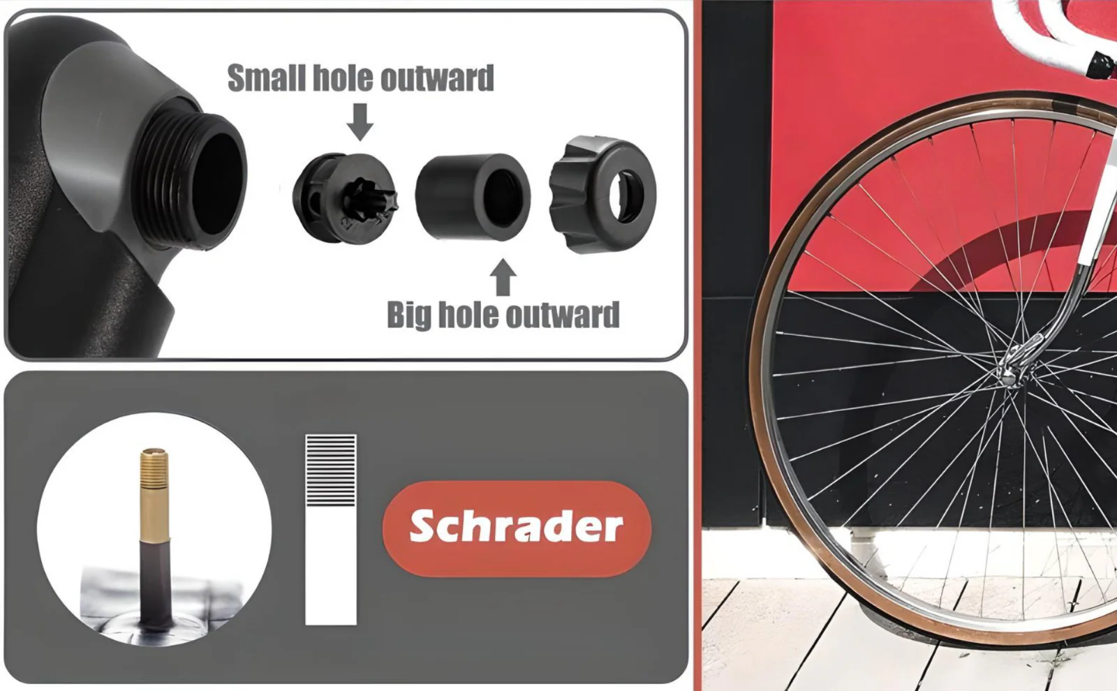 Frame Mounted Mini Bike Pump for Bicycle Tyre, Football, Ball and Inflatables - Image 4