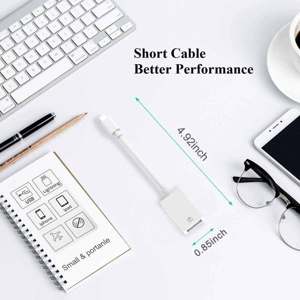 iOS Camera Storage Adapter 8 Pin USB 3.0 Flash Drive OTG For Apple iPhone iPad - Image 4