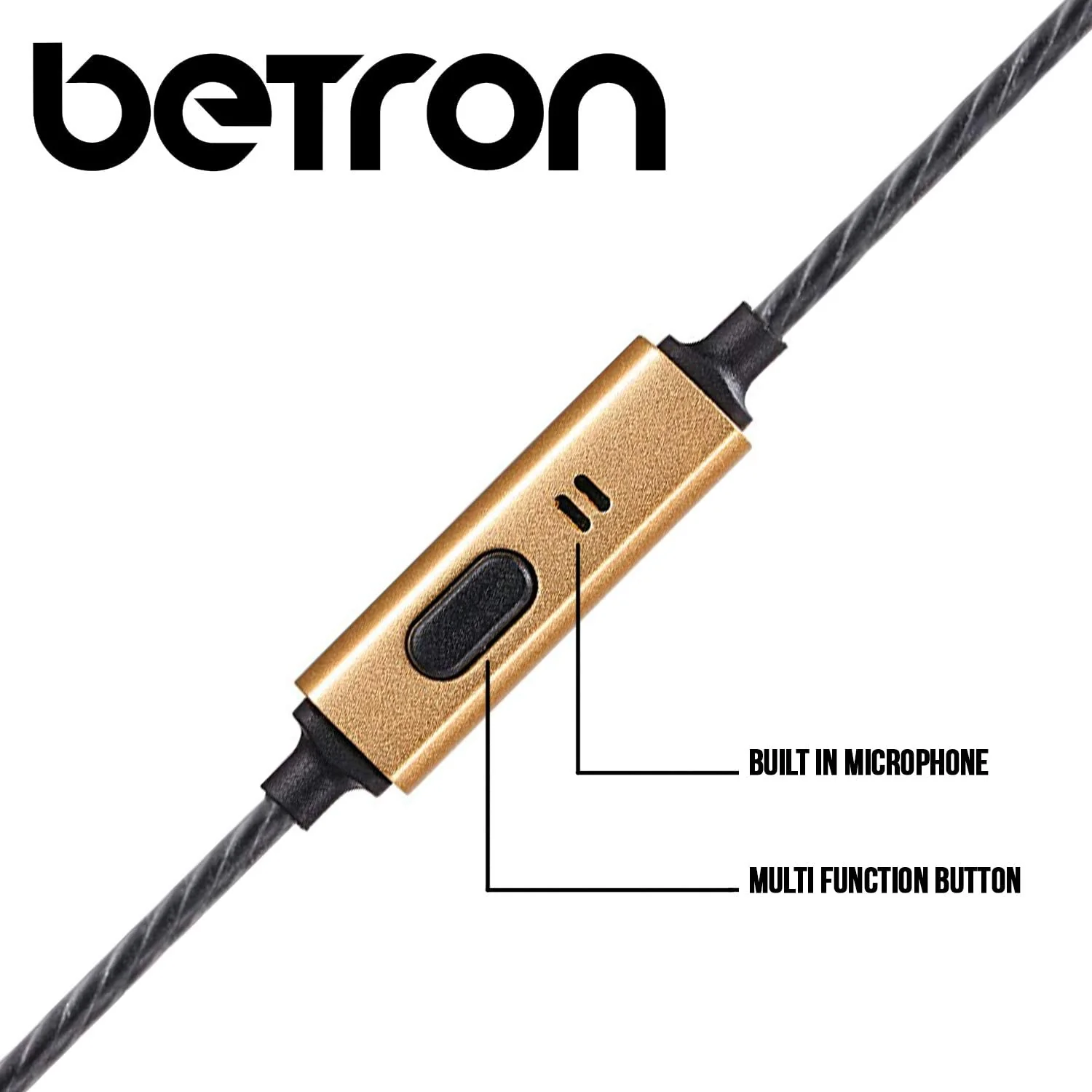 Betron KRTE60 Noise Isolating Earphones In Ear Headphones Hs-Free Mic Crisp Sound iPhone Samsung - Image 6