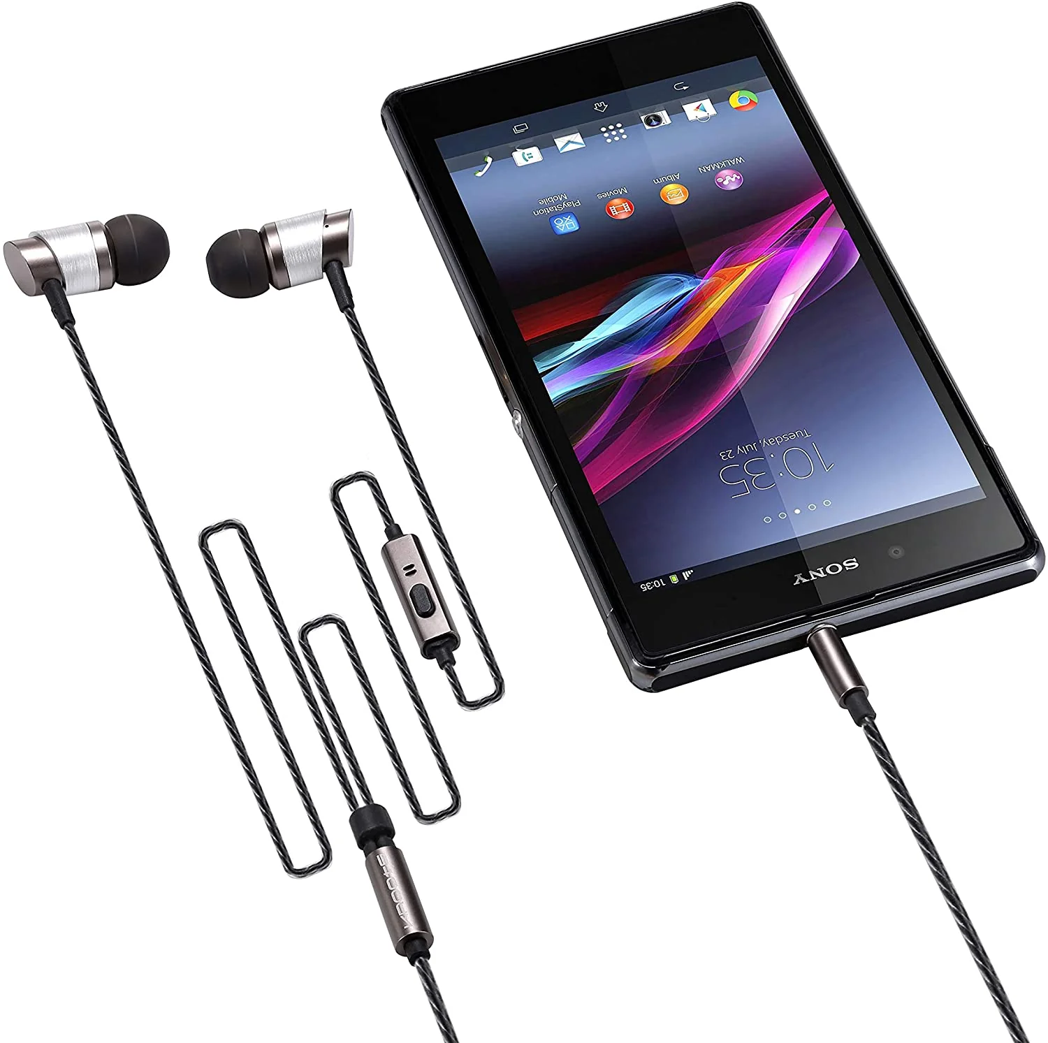 Betron KRTE90 Noise Isolating In Ear Headphones With Mic High Powered Bass Versatile Earphone - Image 3