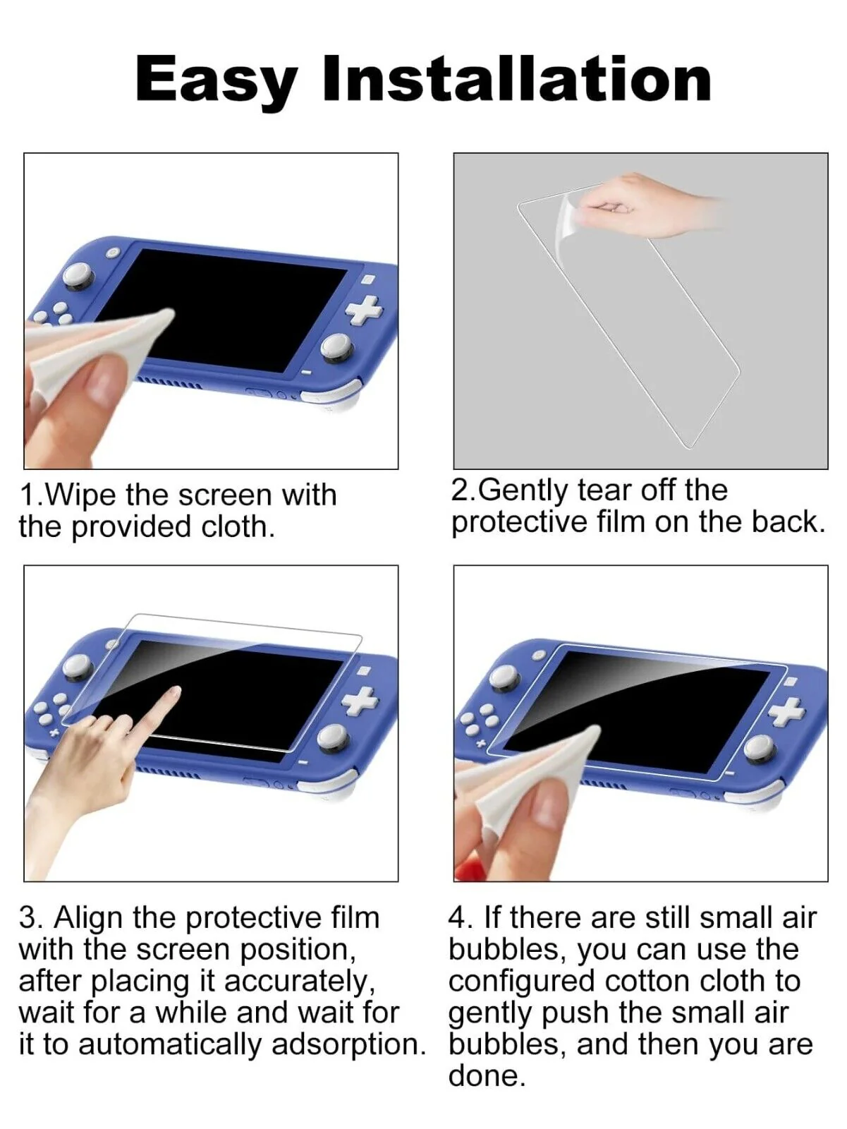Nintendo Switch Lite Screen Protector Tempered Glass - 9H Hardness - Image 4