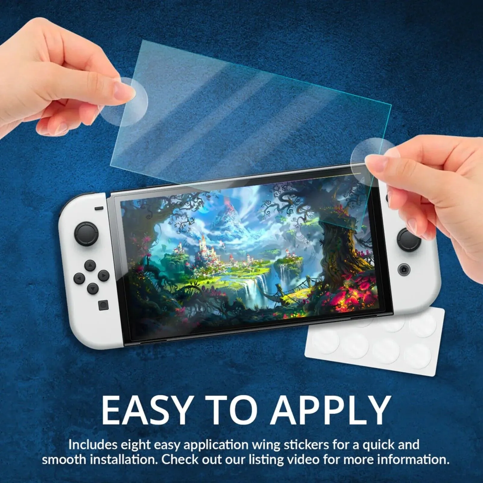 Nintendo Switch OLED Screen Protector Tempered Glass 9H Hardness - Image 4