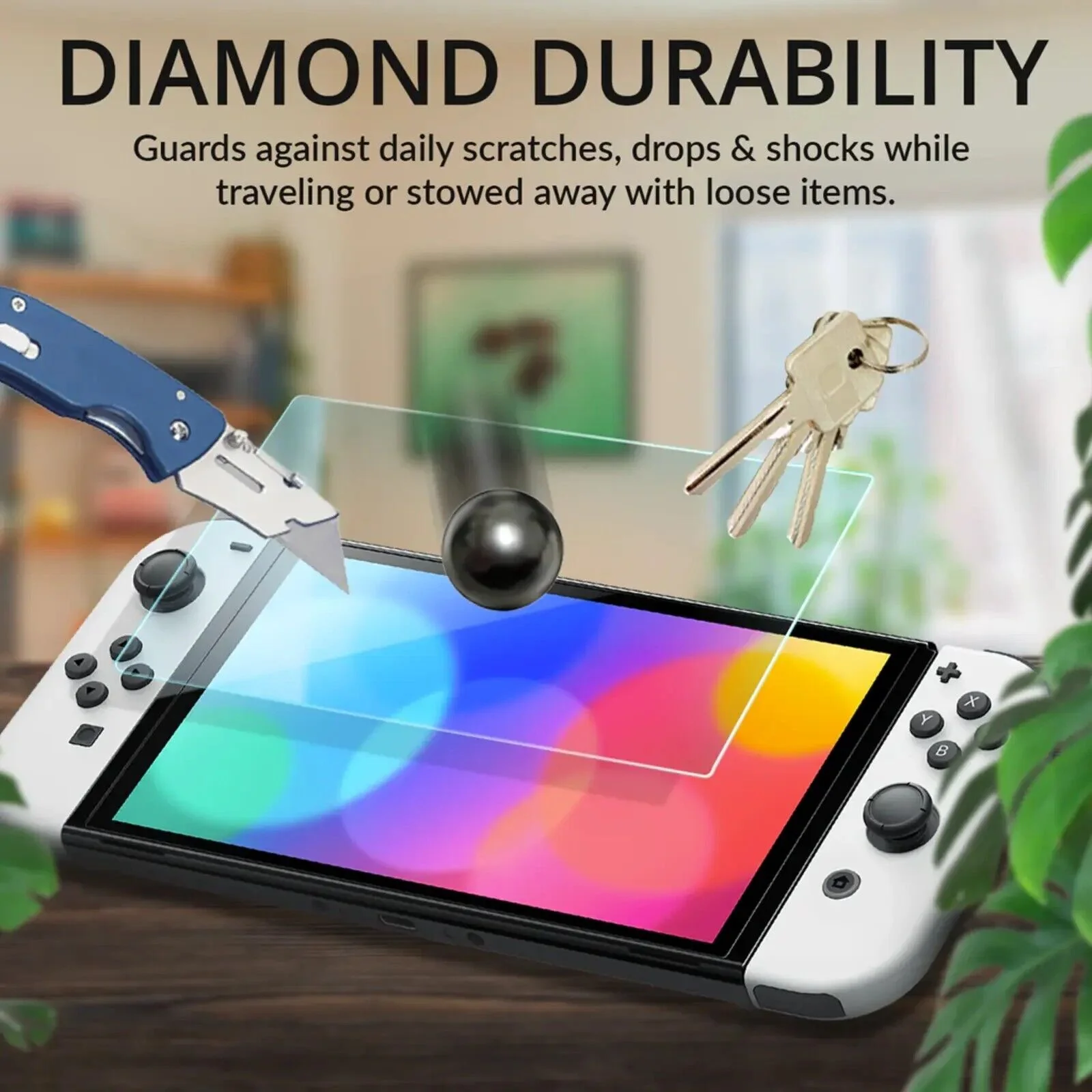 Nintendo Switch OLED Screen Protector Tempered Glass 9H Hardness - Image 6