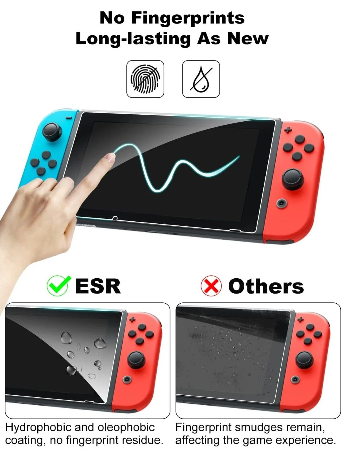 Nintendo Switch Screen Protector Tempered Glass 9H Hardness Anti-Scratch Protect - Image 7