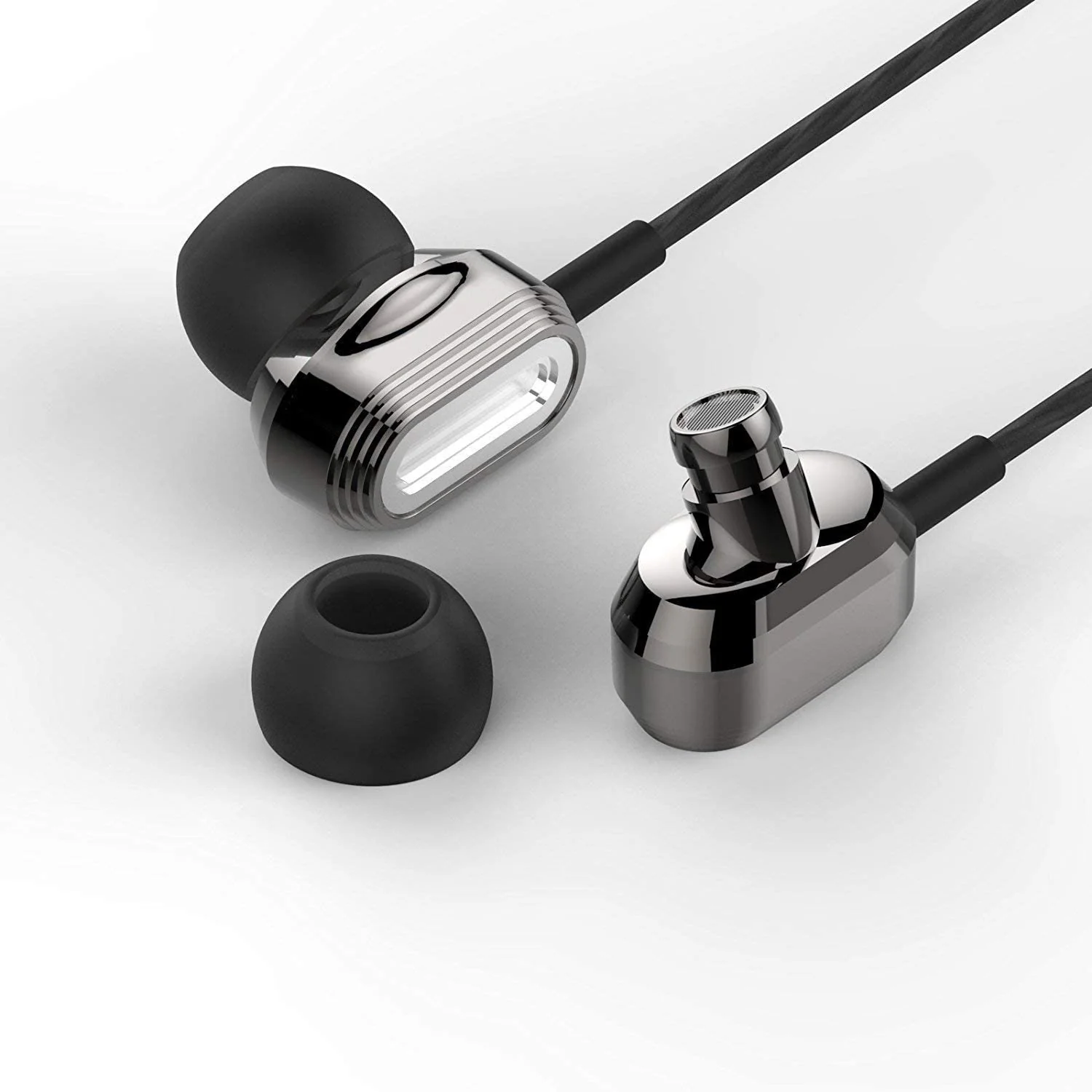 Betron ProX7 Noise Isolating Earphones, In Ear Headphones with Mic and Volume Control, Dual Driver Quality Headset, Black - Image 3