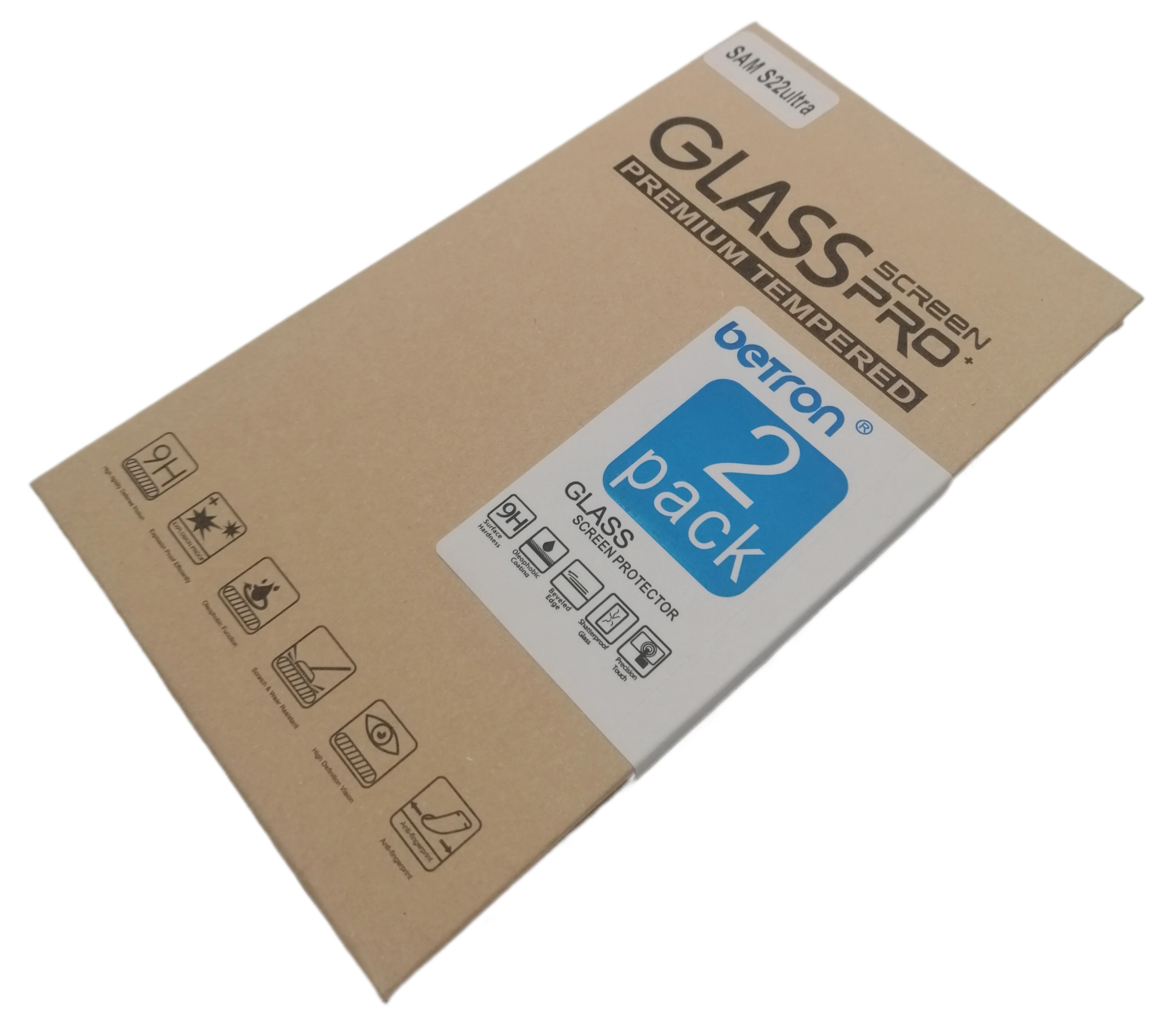 Screen Protector for Samsung Galaxy S22 Ultra Tempered Glass, 9 H Surface Hardness - Image 2