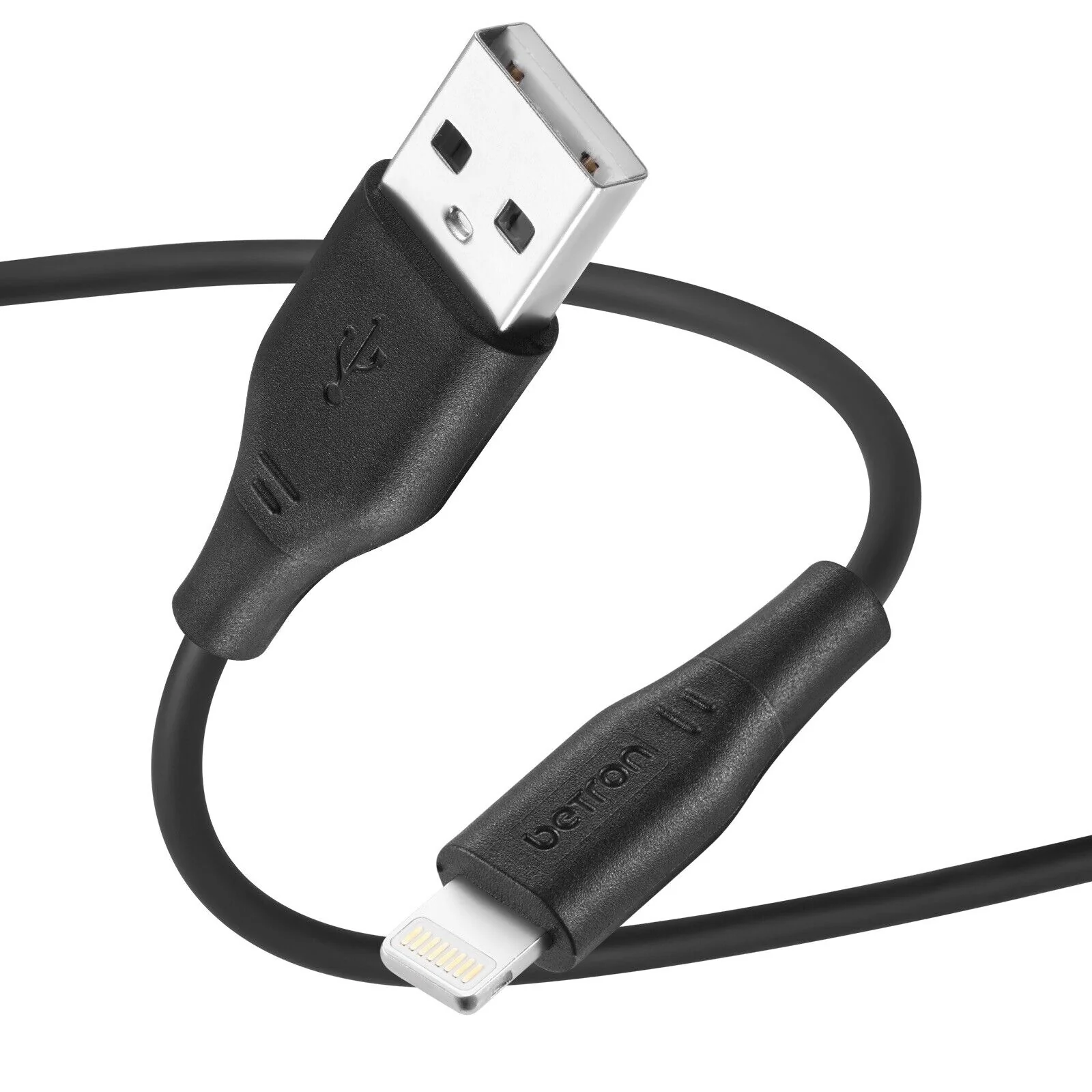 USB A to 8 Pin, iPhone Charger Cable Fast Data Sync - 0.5 m, 1 m, 2 m, Black or White - Image 7