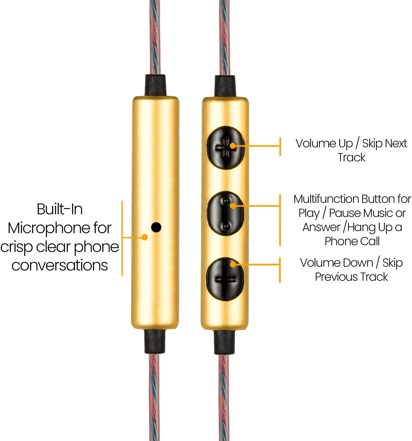 Betron YSM1000 Earphones Microphone Remote Noise Isolating in-Ear Volume Control iPhone iPad Macbook - Image 12